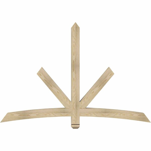 Ekena Millwork Alberta Rough Sawn Timber Gable Bracket, Douglas Fir, 72"W x 48"H x 4"D x 4"F, 16/12 Pitch GBW072X48X0404ALB00RDF - main